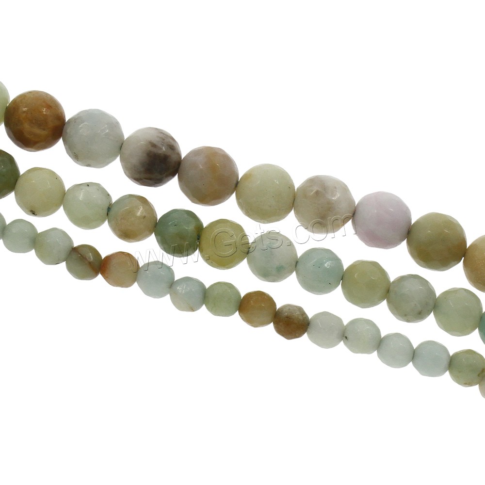 Amazonit Perlen, facettierte, Länge:ca. 15.5 ZollInch, verkauft von Strang