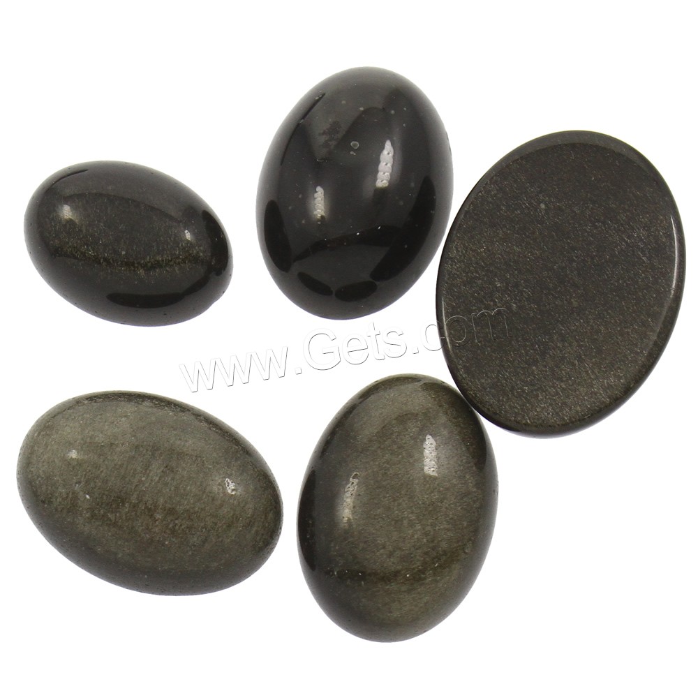 Gemstone Cabochons, Gold Obsidian, Flat Oval, different size for choice, Sold By PC