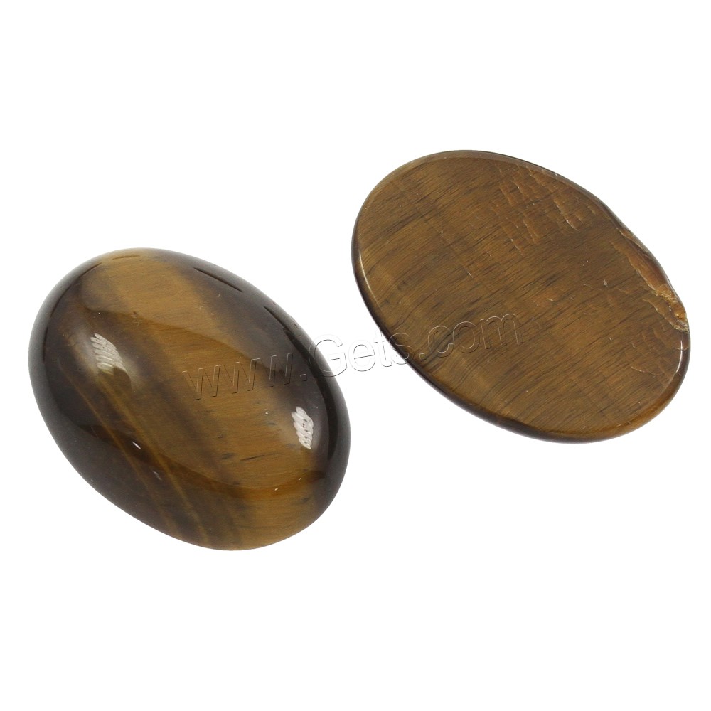 Gemstone Cabochons, Tiger Eye, Flat Oval, different size for choice, Sold By PC