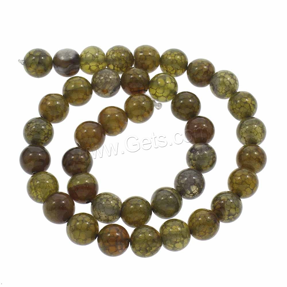 Flachen Achat Perle, rund, verschiedene Größen vorhanden, Bohrung:ca. 1mm, Länge:ca. 15.5 ZollInch, verkauft von Strang