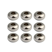 Edelstahl Perlen, Trommel, originale Farbe, 6mm, Bohrung:ca. 2mm, 50PCs/Tasche, verkauft von Tasche