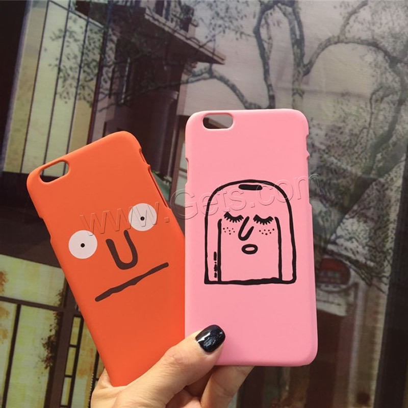 Customized Mobile Phone Cases, PC Plastic, Rectangle, with smiley face & different styles for choice & different designs for choice & frosted, Sold By PC