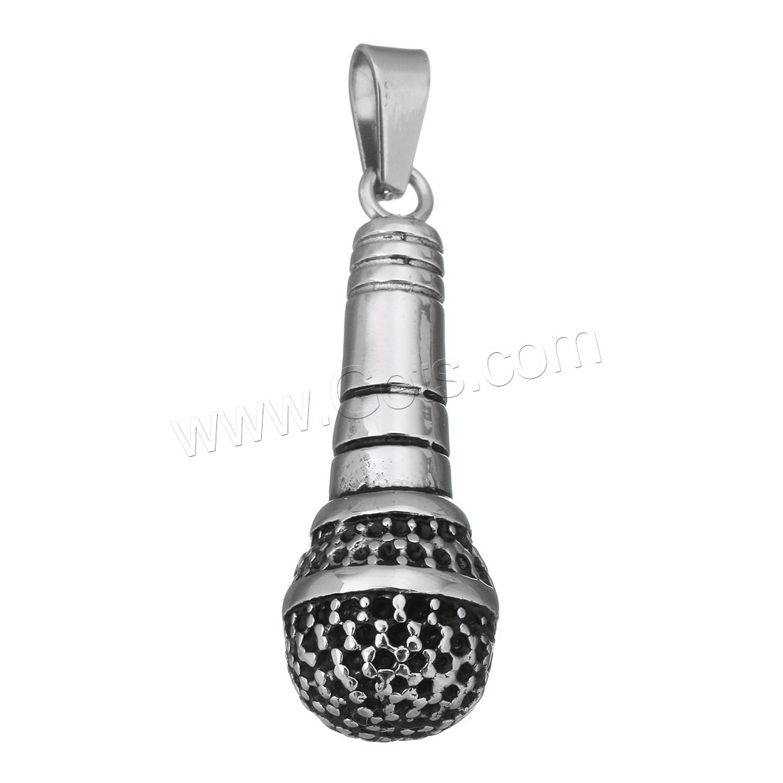 Stainless Steel Musical Instrument and Note Pendant, Microphone, different size for choice & for woman & blacken, Hole:Approx 3x7mm, Sold By PC