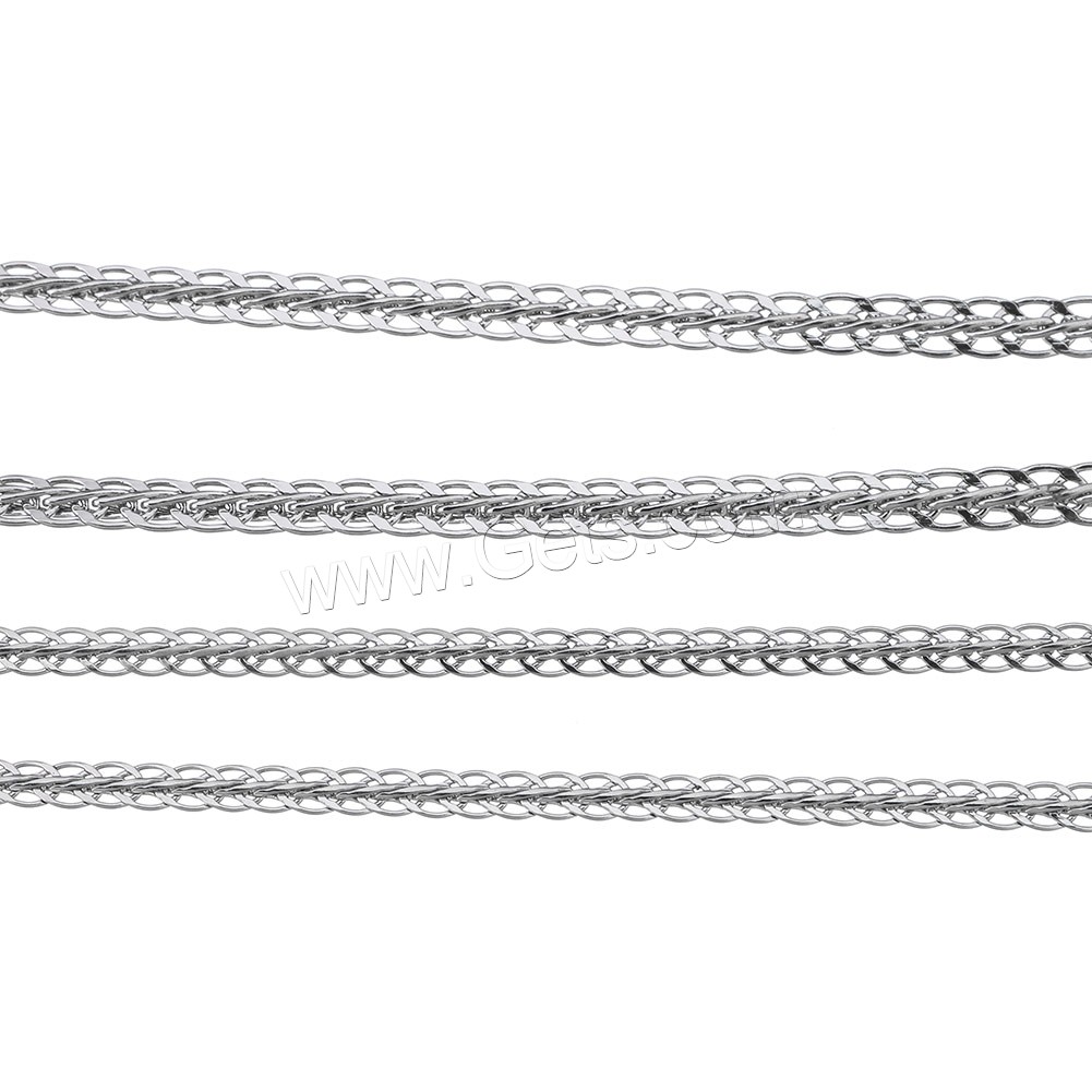 Fashion Stainless Steel Necklace Chain, different size for choice, original color, Sold By m