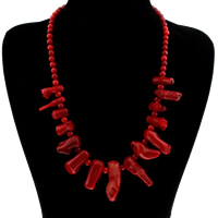 Natural Coral Necklace, for woman, 7-14mm Approx 20 Inch 