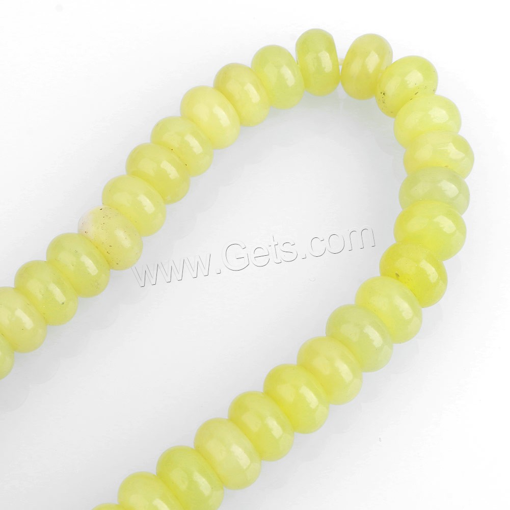 Jade Lemon Bead, Rondelle, natural, different size for choice, Hole:Approx 0.5-2mm, Length:Approx 15.5 Inch, Sold By Strand