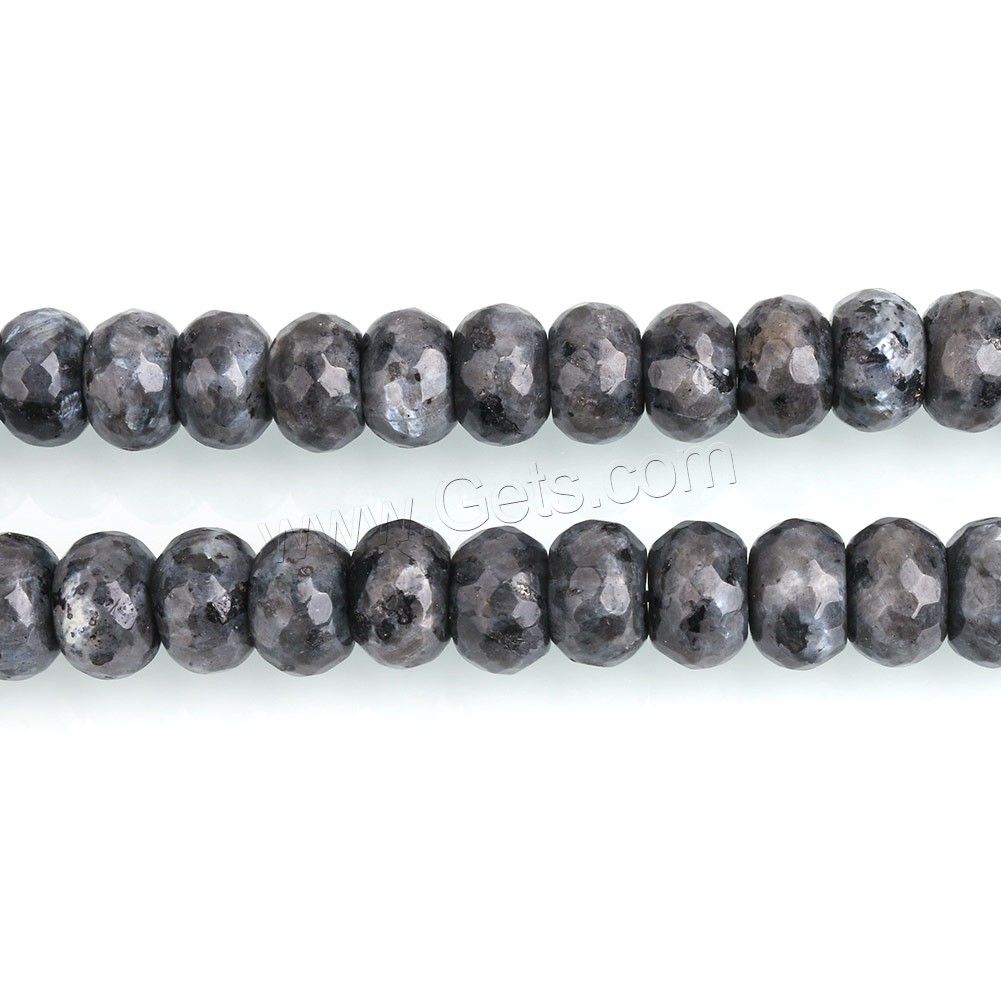 Labradorite Beads, Rondelle, natural, different size for choice & faceted, black, Hole:Approx 0.5-2mm, Length:Approx 15 Inch, Sold By Strand