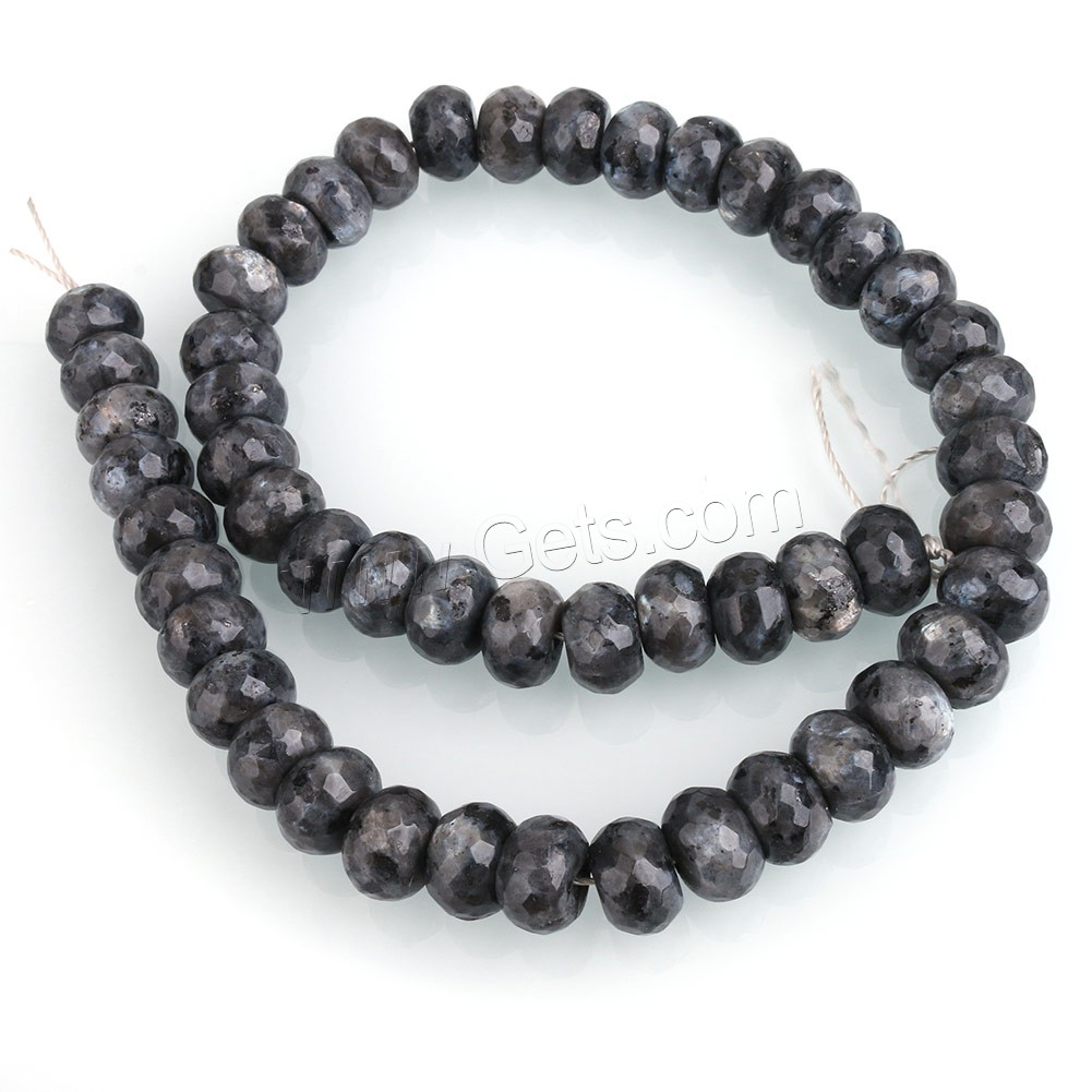 Labradorite Beads, Rondelle, natural, different size for choice & faceted, black, Hole:Approx 0.5-2mm, Length:Approx 15 Inch, Sold By Strand