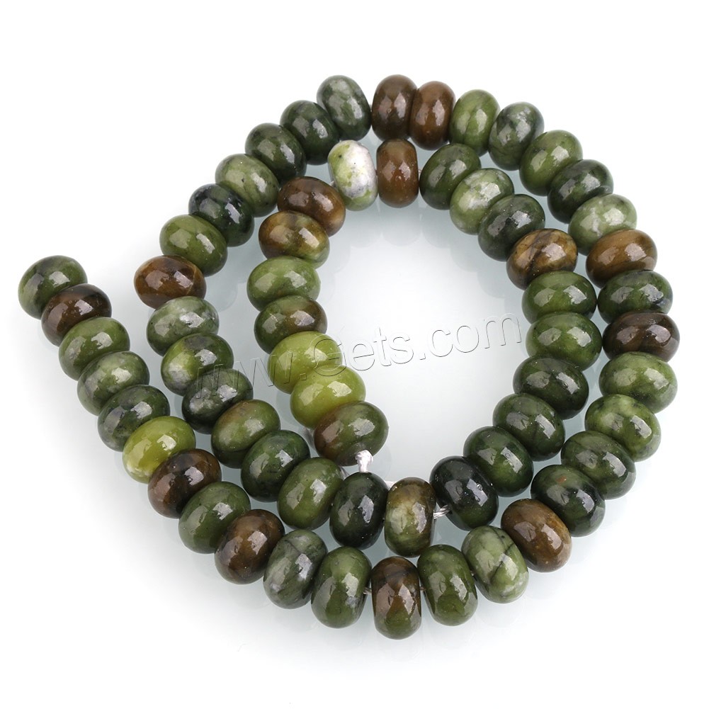 Jade Taiwan Perlen, Taiwan Jade, Rondell, natürlich, verschiedene Größen vorhanden, Bohrung:ca. 0.5-2mm, Länge:ca. 15 ZollInch, verkauft von Strang