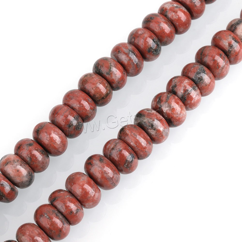 Sesame Jasper Bead, Red Sesame Jasper, Rondelle, natural, different size for choice, Hole:Approx 0.5-2mm, Length:Approx 15.5 Inch, Sold By Strand