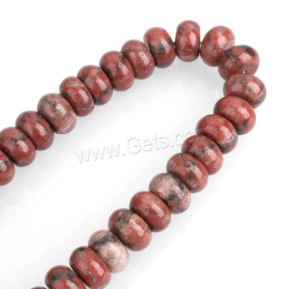 Sesame Jasper Bead, Red Sesame Jasper, Rondelle, natural, different size for choice, Hole:Approx 0.5-2mm, Length:Approx 15.5 Inch, Sold By Strand
