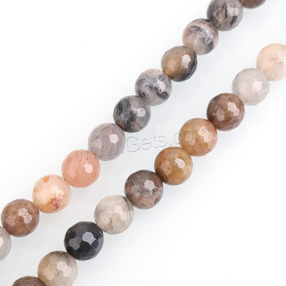 Natürlicher Turmalin Perlen, rund, aus China & verschiedene Größen vorhanden & facettierte, Bohrung:ca. 0.5-2mm, Länge:ca. 15 ZollInch, verkauft von Strang