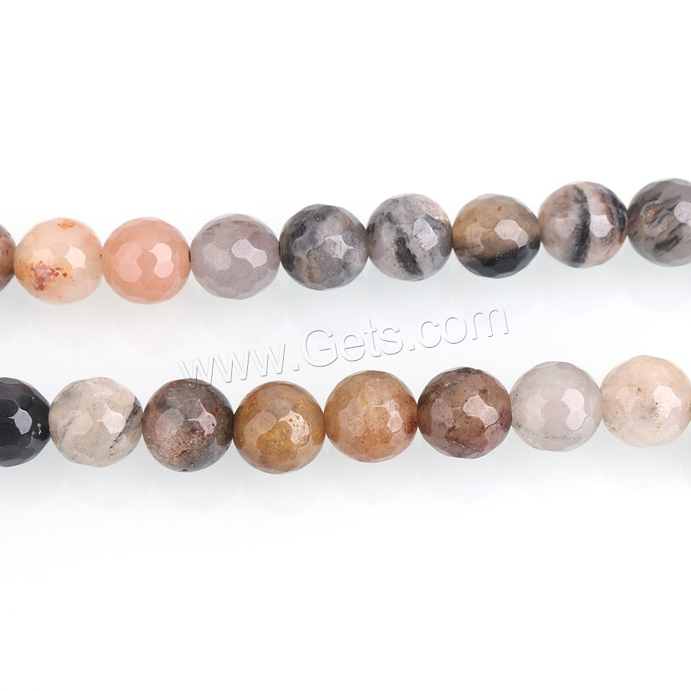 Natürlicher Turmalin Perlen, rund, aus China & verschiedene Größen vorhanden & facettierte, Bohrung:ca. 0.5-2mm, Länge:ca. 15 ZollInch, verkauft von Strang