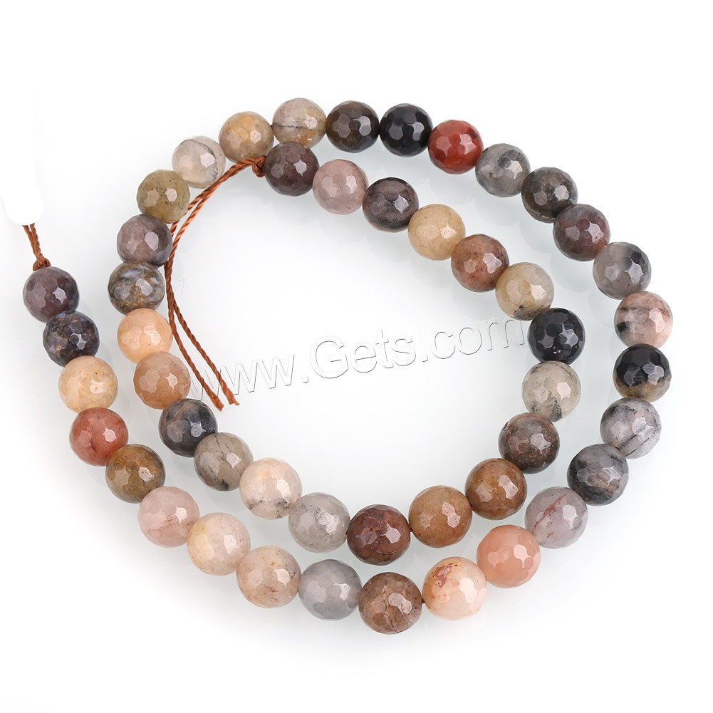 Natural Tourmaline Beads, Round, made in China & different size for choice & faceted, Hole:Approx 0.5-2mm, Length:Approx 15 Inch, Sold By Strand