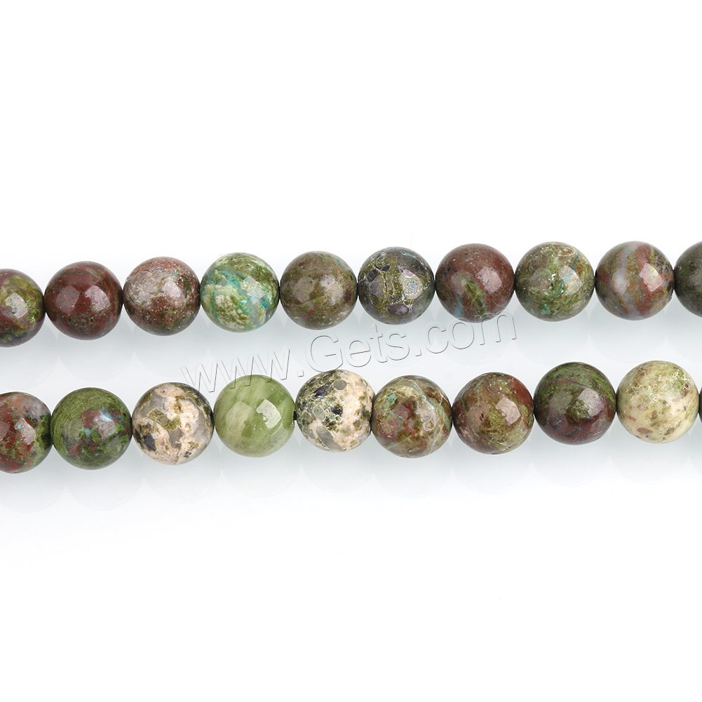 Dragon Blood Jasper Bead, Round, natural, different size for choice, Hole:Approx 0.5-2mm, Length:Approx 15 Inch, Sold By Strand