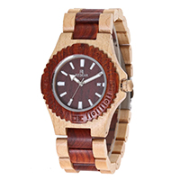 Ювелирные часы Redear®Men, нержавеющая сталь, с Стеклянный & деревянный, японское движение, Мужский длина:Приблизительно 9.2 дюймовый, продается PC