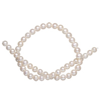 Round Cultured Freshwater Pearl Beads, natural, white, Grade AA, 8-9mm Approx 0.8mm Inch 