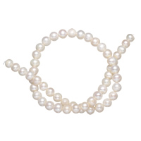 Potato Cultured Freshwater Pearl Beads, natural, white, Grade A, 8-9mm Approx 0.8mm Approx 14.5 Inch 