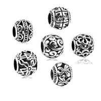 Zinc Alloy European Beads, Rondelle, antique silver color plated & without troll & hollow Approx 4.5mm 