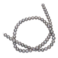 Potato Cultured Freshwater Pearl Beads, grey, 7-8mm Approx 0.8mm Approx 15 Inch 