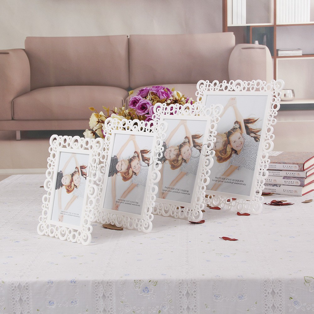 Plastic Photo Frame, ABS Plastic, Rectangle, injection moulding, Tabletop Frame & different size for choice, Sold By PC