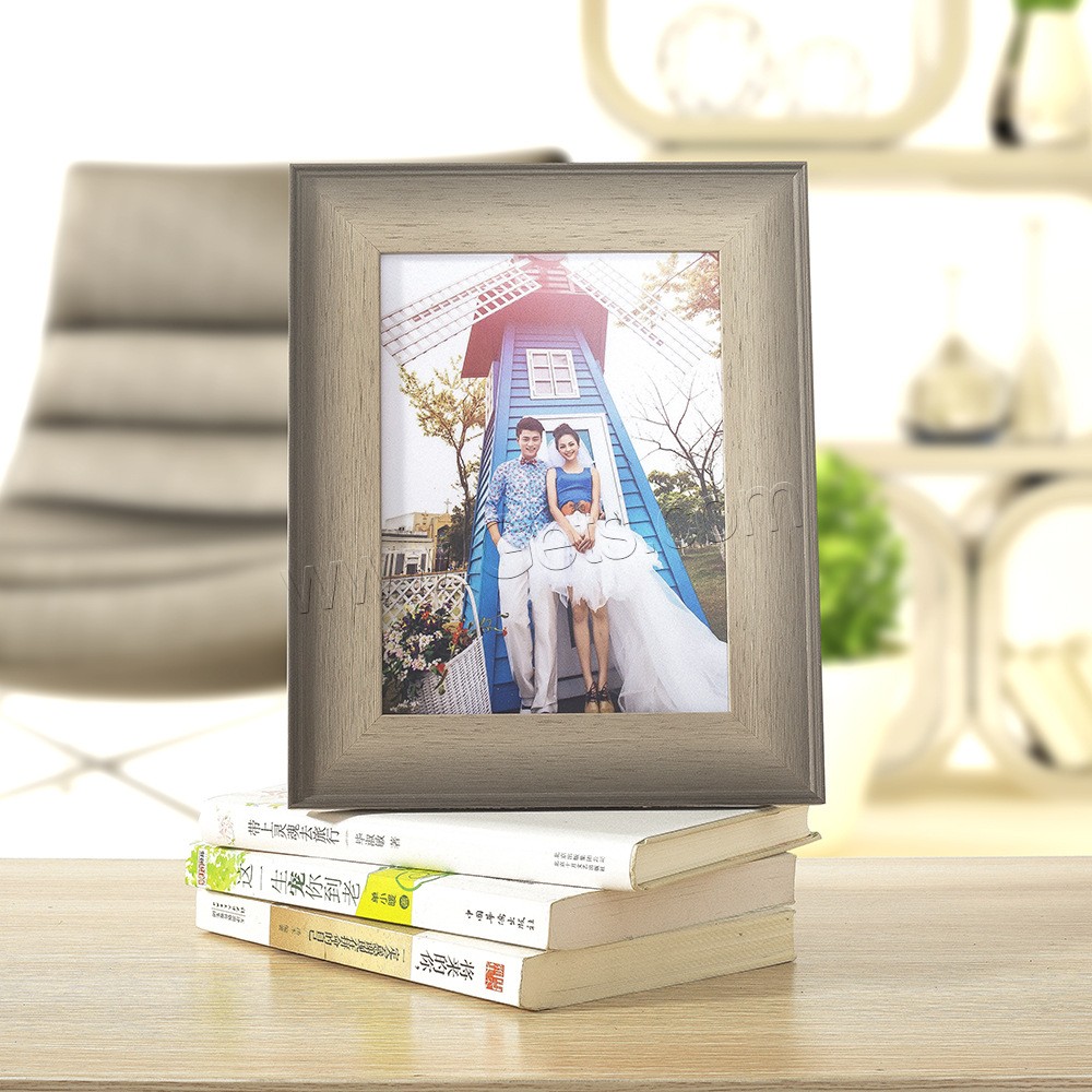 Plastic Photo Frame, Polystyrene, Rectangle, handmade, Tabletop Frame & different size for choice, Sold By PC