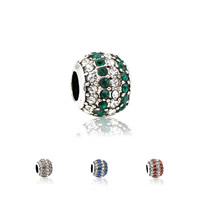 Rhinestone Zinc Alloy European Beads, Rondelle, antique silver color plated, zinc alloy single core without troll & with rhinestone Approx 4.5mm 