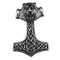 Stainless Steel Thor Hammer Pendant, Hammer of Thor, blacken Approx 8mm 