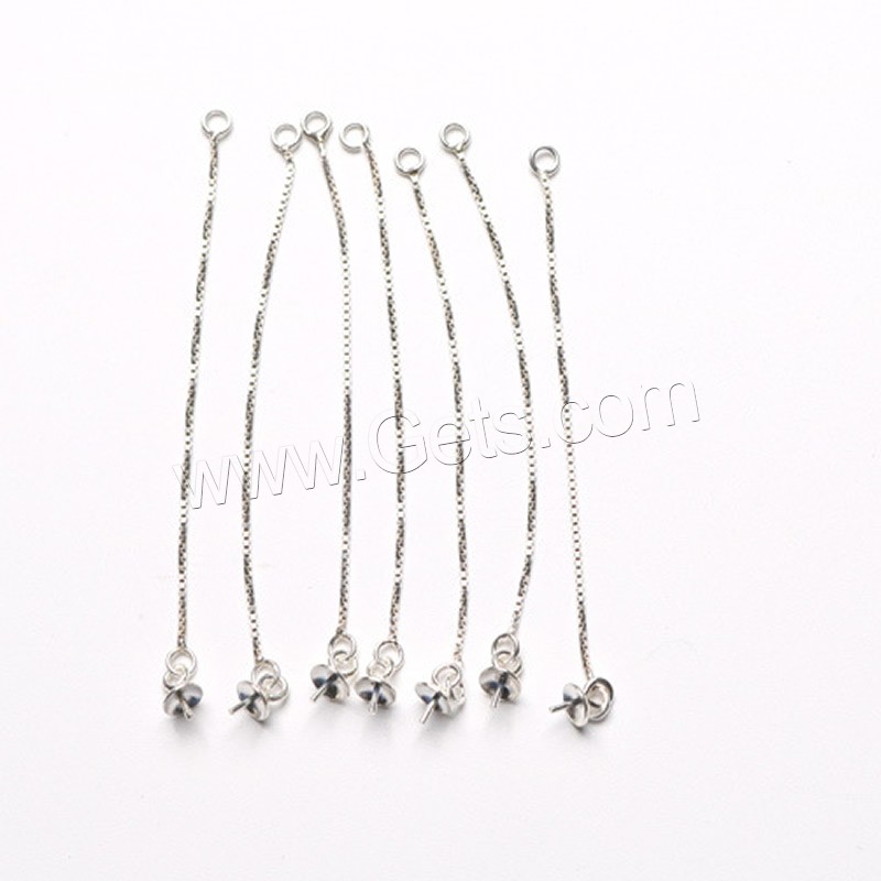 925 Sterling Silver Earring thread, silver color plated, different size for choice, 5Pairs/Bag, Sold By Bag