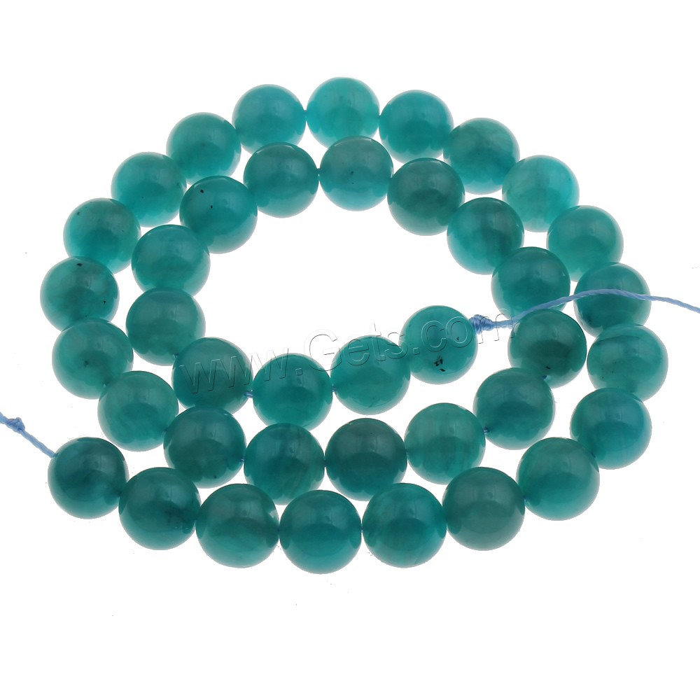 Amazonit Perlen, rund, natürlich, verschiedene Größen vorhanden, Bohrung:ca. 1mm, Länge:ca. 15.5 ZollInch, verkauft von Strang