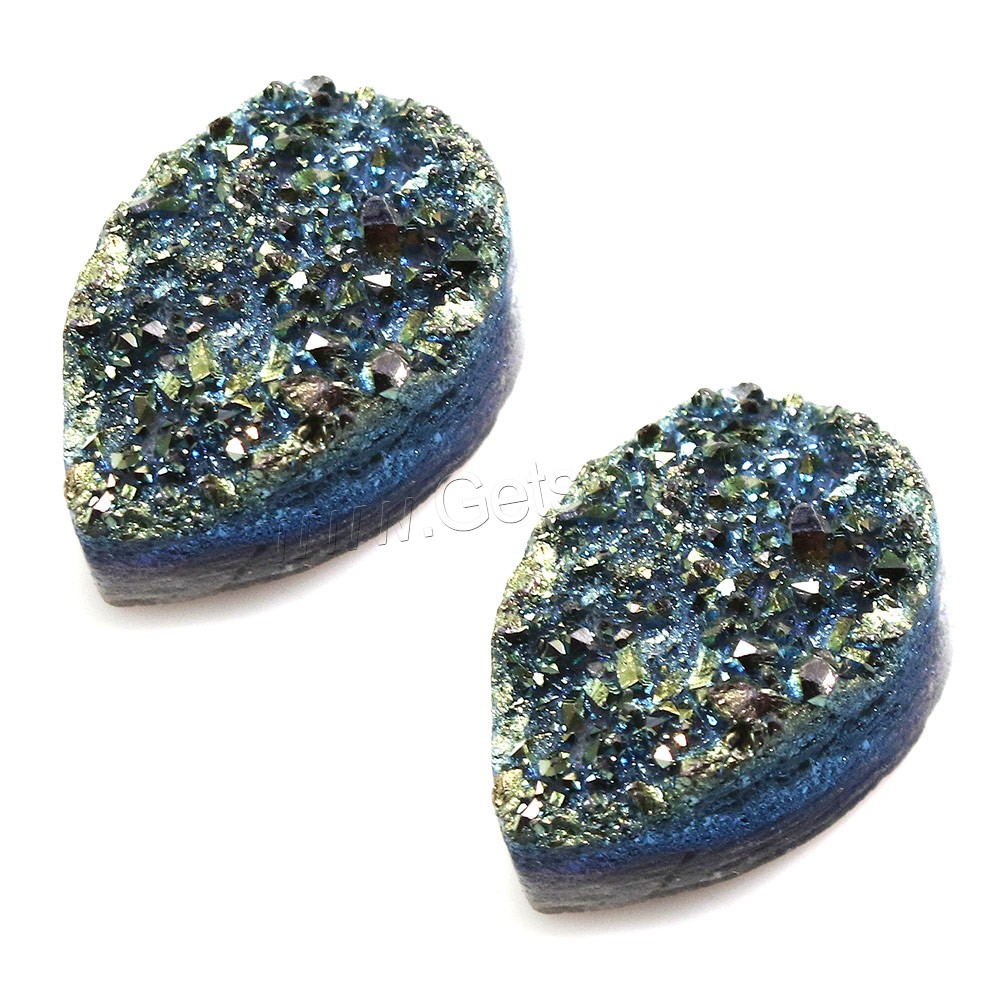 Ice Quartz Agate Cabochon, Teardrop, natural & druzy style & different size for choice & flat back, more colors for choice, Sold By PC