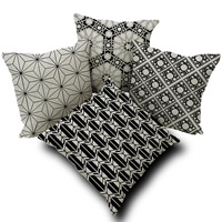 Funda de almohada, Tela de algodón, Cuadrado, diferentes patrones para la opción, 450x450mm, Vendido por UD
