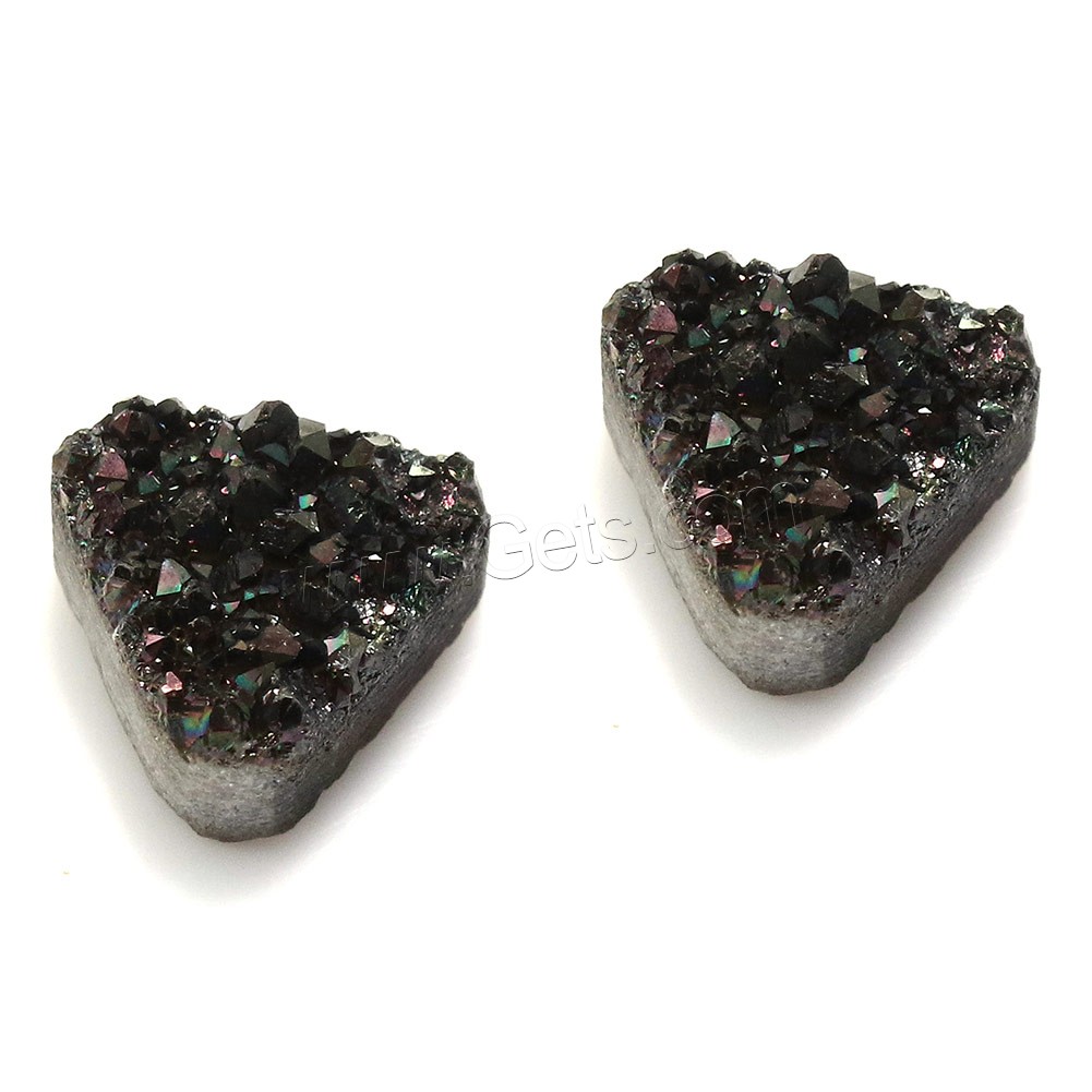 Ice Quartz Agate Cabochon, Triangle, druzy style & different size for choice & flat back, more colors for choice, Sold By PC