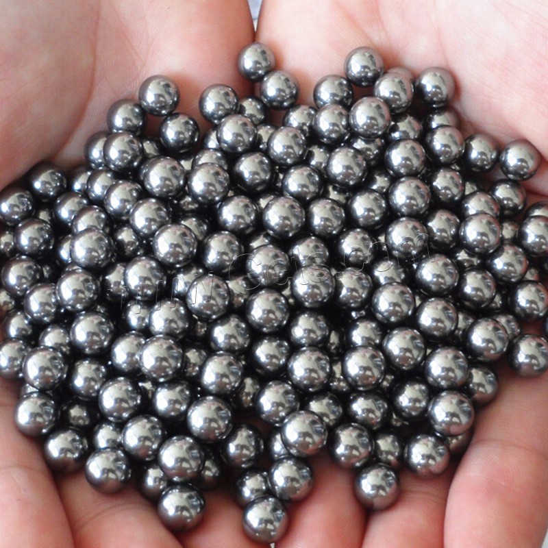 201 Edelstahl Perle, rund, verschiedene Größen vorhanden & kein Loch, originale Farbe, 10000PCs/Menge, verkauft von Menge