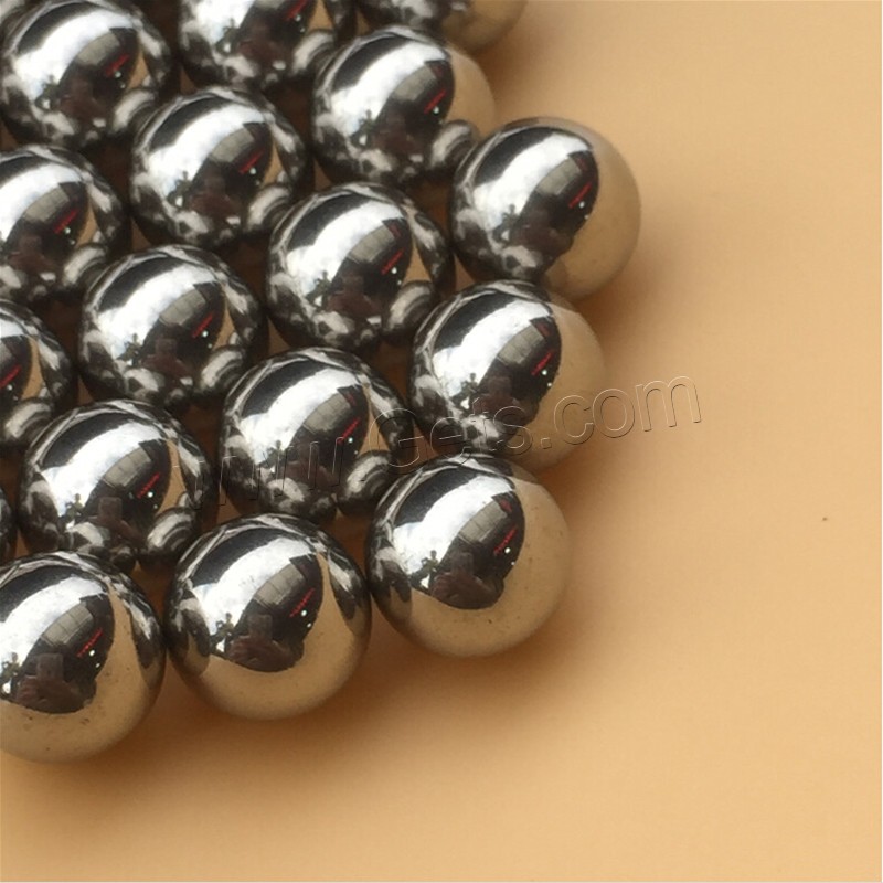 201 Edelstahl Perle, rund, verschiedene Größen vorhanden & kein Loch, originale Farbe, 10000PCs/Menge, verkauft von Menge