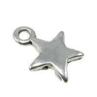 Zinc Alloy Star Pendant, silver color plated, lead & cadmium free Approx 2mm 