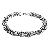 Stainless Steel Chain Necklace & byzantine chain, original color, 8mm 