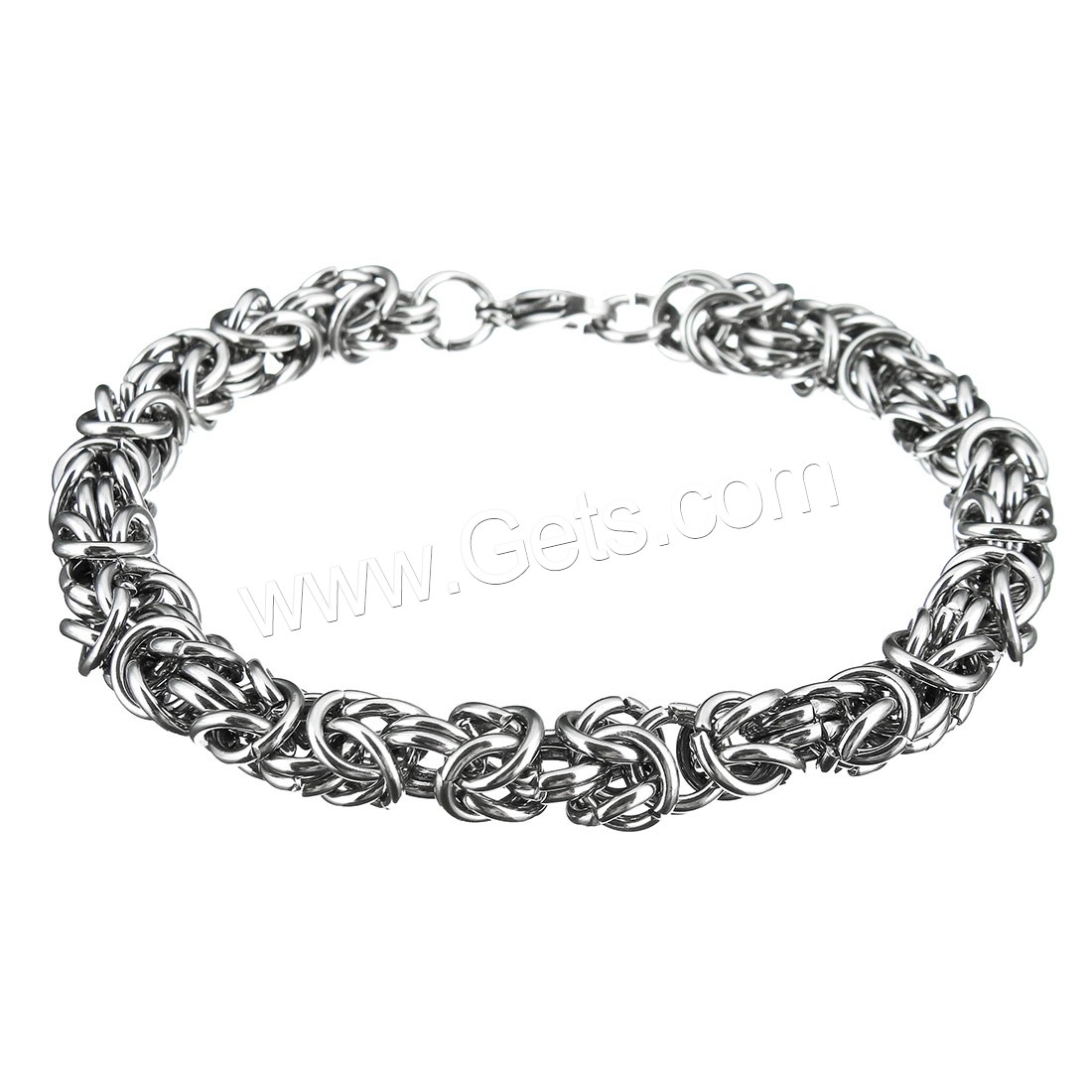 Stainless Steel Chain Necklace, different length for choice & byzantine chain, original color, 8mm, Sold By Strand