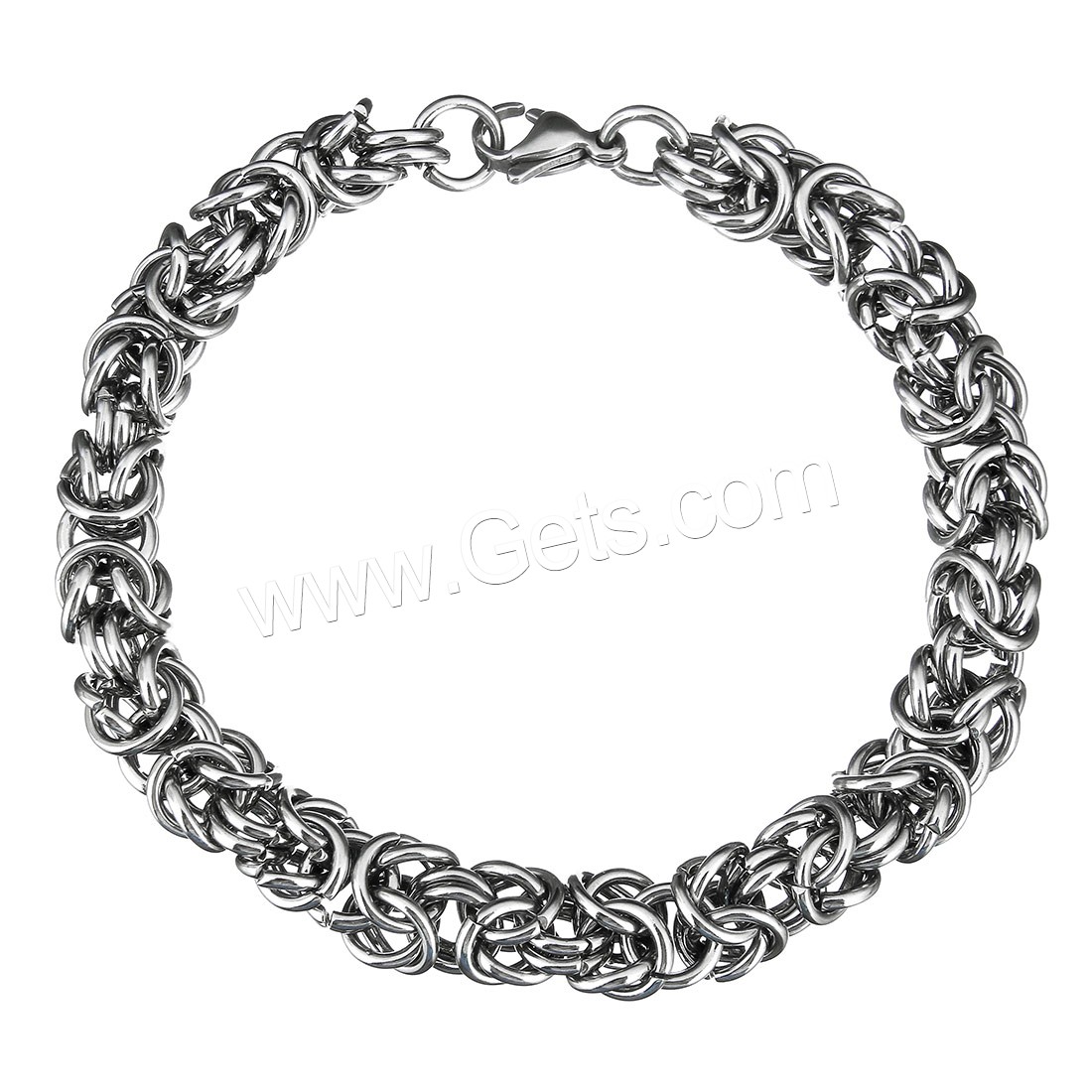 Stainless Steel Chain Necklace, different length for choice & byzantine chain, original color, 8mm, Sold By Strand
