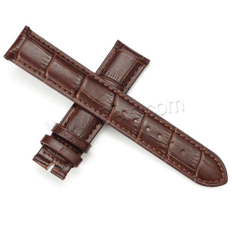 Watch Band, Cowhide, with Stainless Steel, different size for choice, more colors for choice, Sold By PC