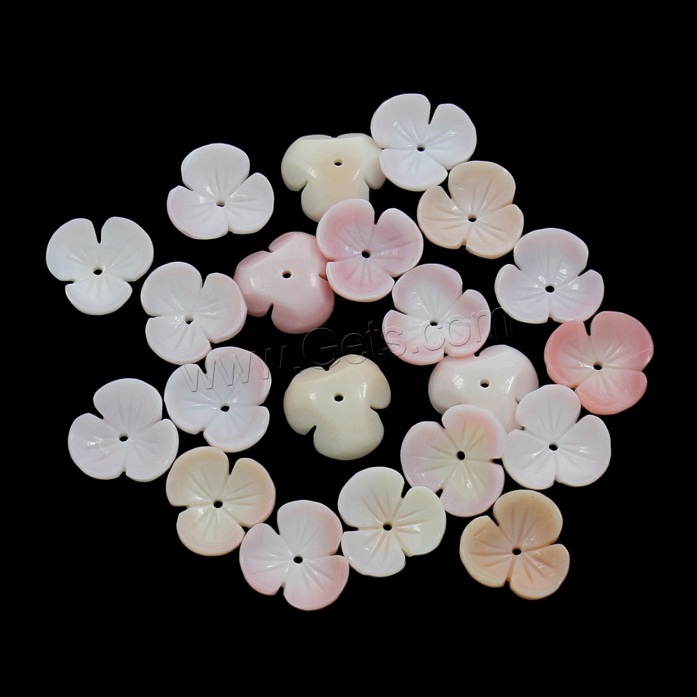 Peristernia Incarnata Beads, Flower, different size for choice, Hole:Approx 1mm, Sold By PC