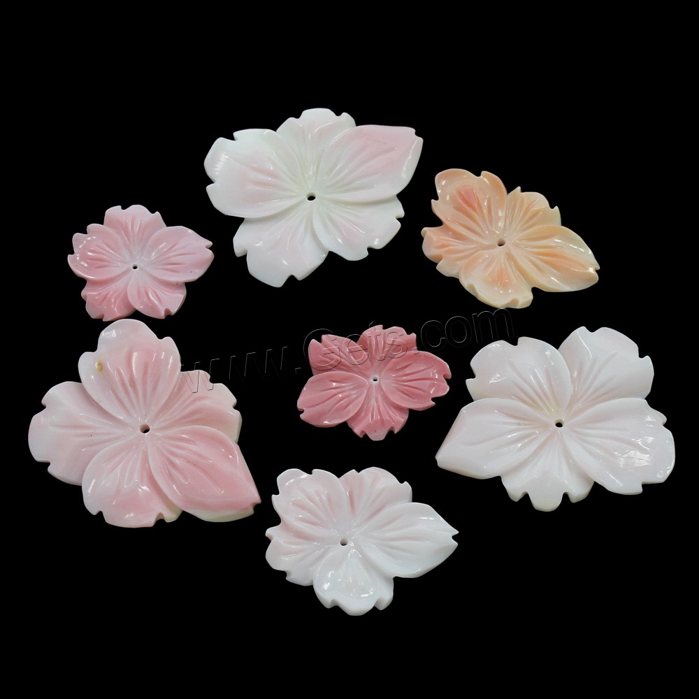 Peristernia Incarnata Beads, Flower, Hole:Approx 0.5-1mm, Sold By PC