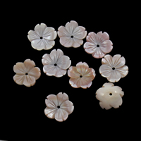 Natural Pink Shell Beads, Flower Approx 1mm 