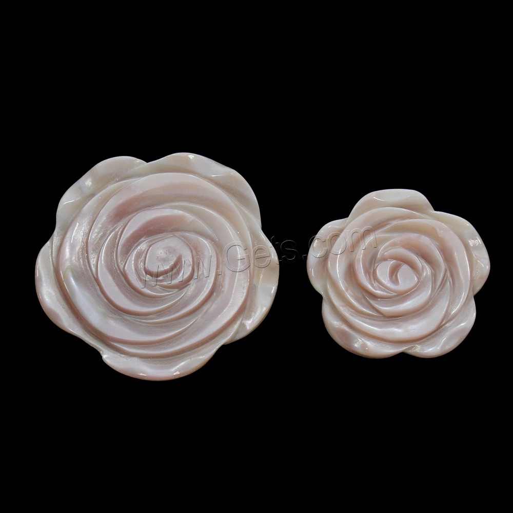 Natural Pink Shell Beads, Flower, different size for choice & no hole, Sold By PC