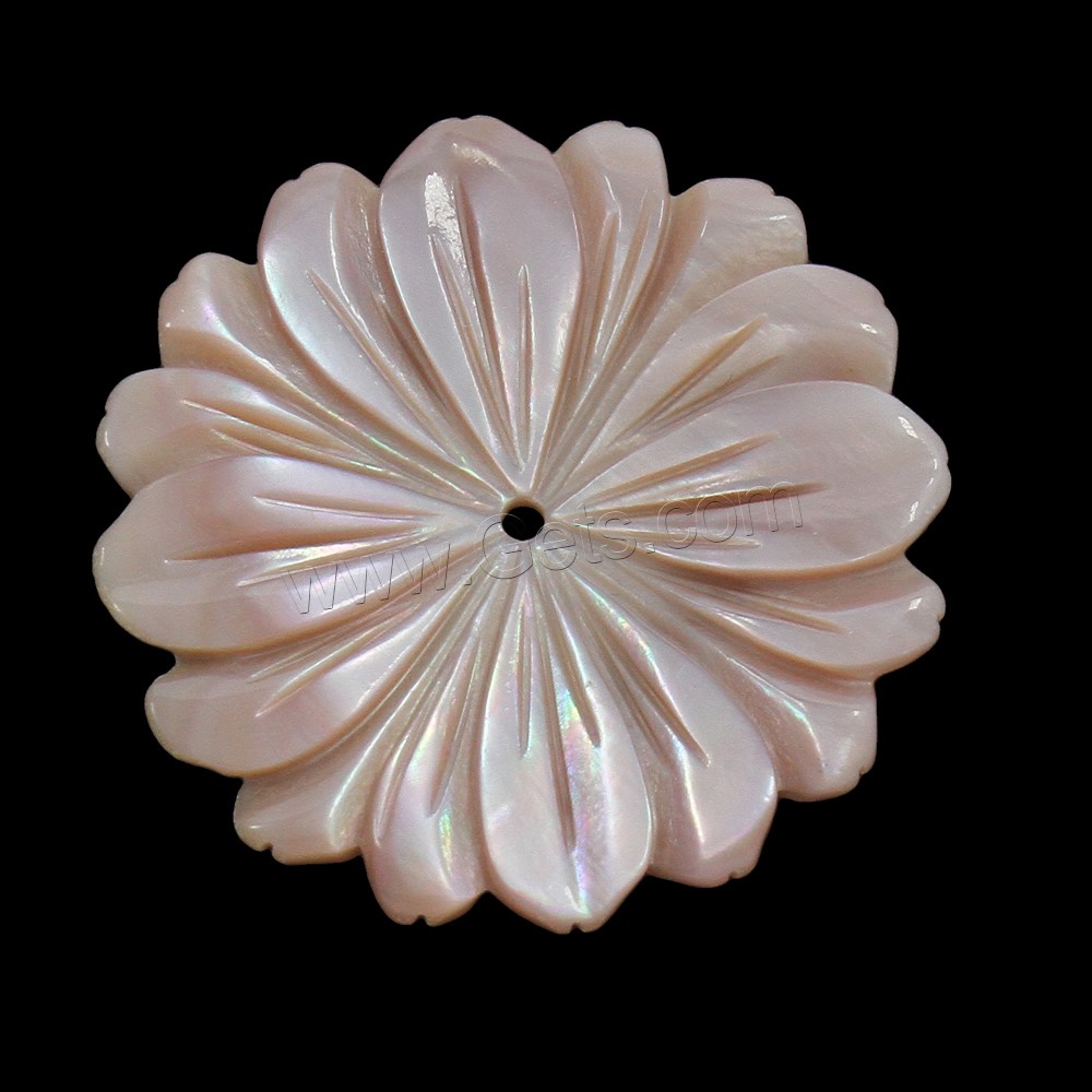 Natürliche Rosa Muschelperlen, Blume, verschiedene Größen vorhanden, Bohrung:ca. 2mm, verkauft von PC