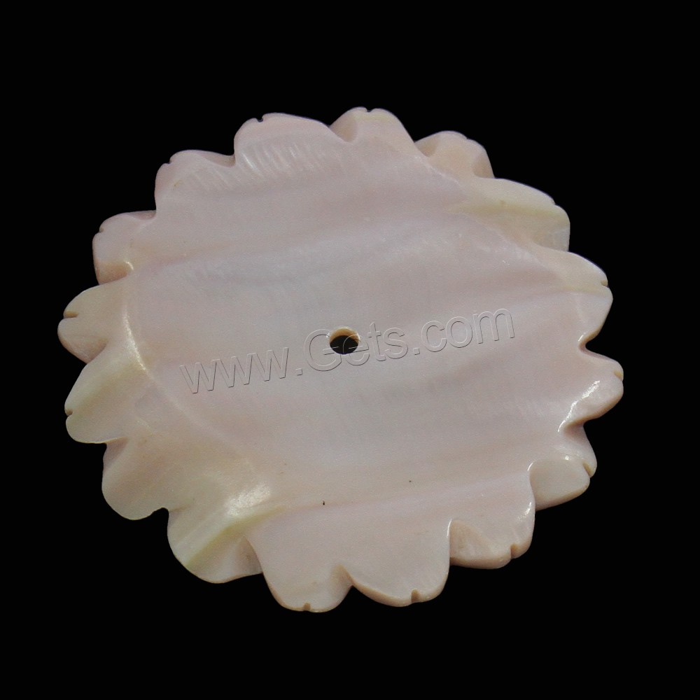 Natural Pink Shell Beads, Flower, different size for choice, Hole:Approx 2mm, Sold By PC