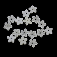 Weiße Lippenschale Perlen, Süßwassermuschel, Blume, 10x1.5mm, Bohrung:ca. 1mm, verkauft von PC