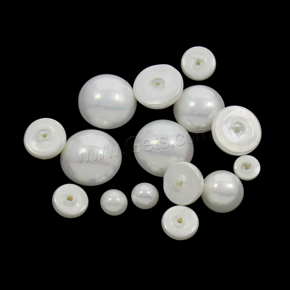 Half Drilled Shell Beads, Shell Pearl, different size for choice & half-drilled, Hole:Approx 1mm, Sold By PC