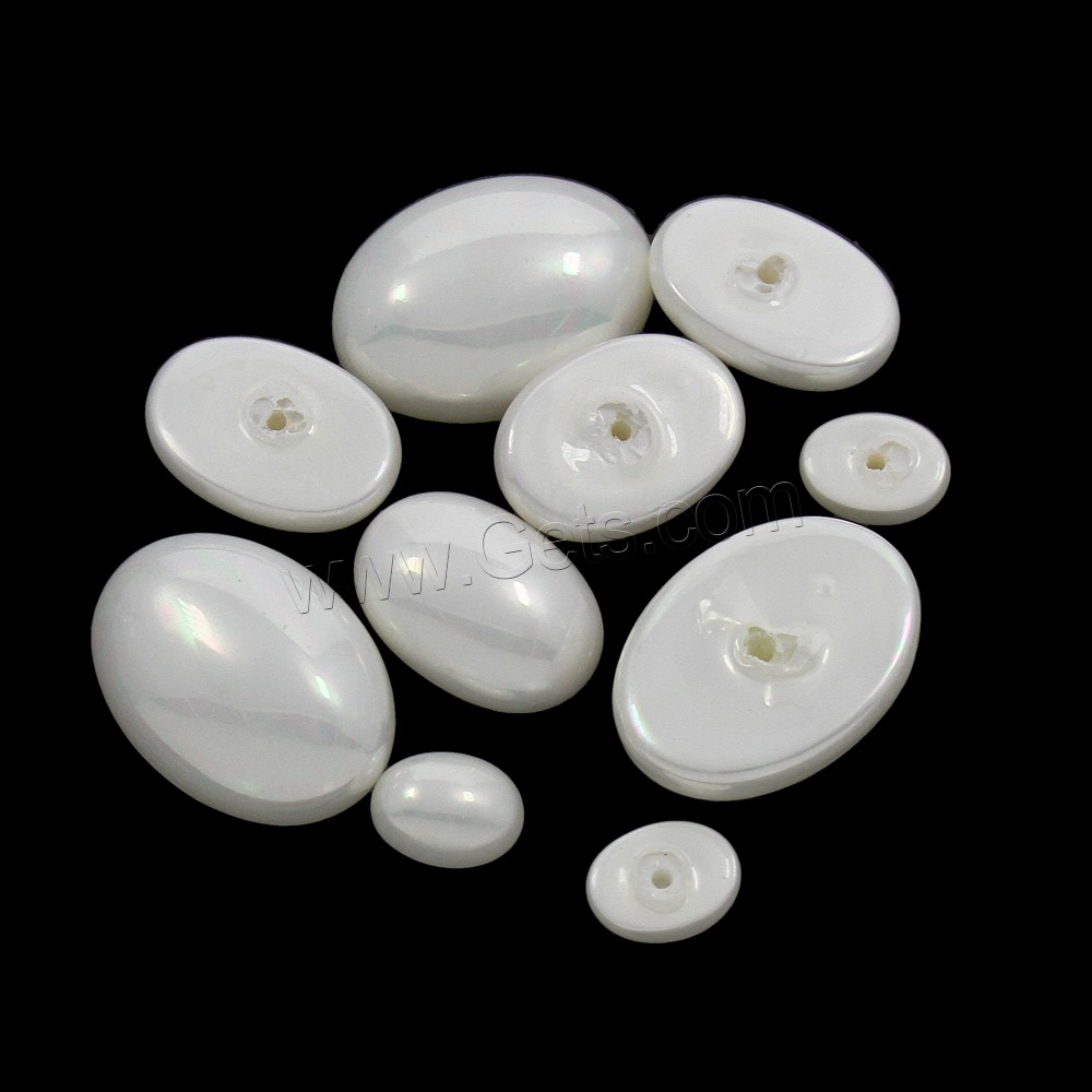 Half Drilled Shell Beads, Shell Pearl, different size for choice & half-drilled, Hole:Approx 1mm, Sold By PC