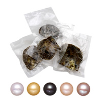 Freshwater Cultured Love Wish Pearl Oyster, Akoya Cultured Pearls, Potato, mother of Pearl 9-10mm 